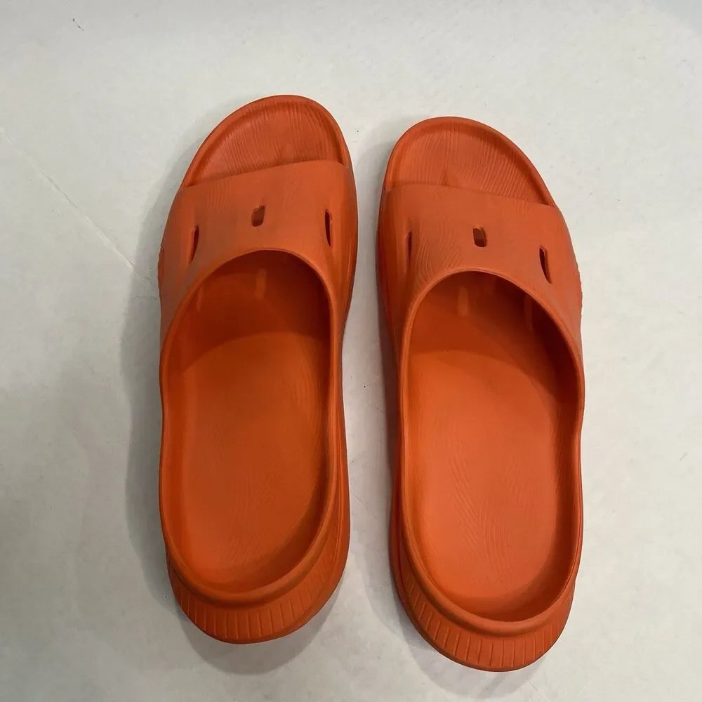 Hoka One One Slide 3 Sandals Mens 12 Orange Ora Recovery Comfort Shoes